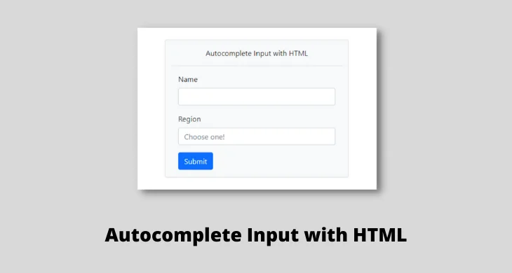You are currently viewing Autocomplete in HTML